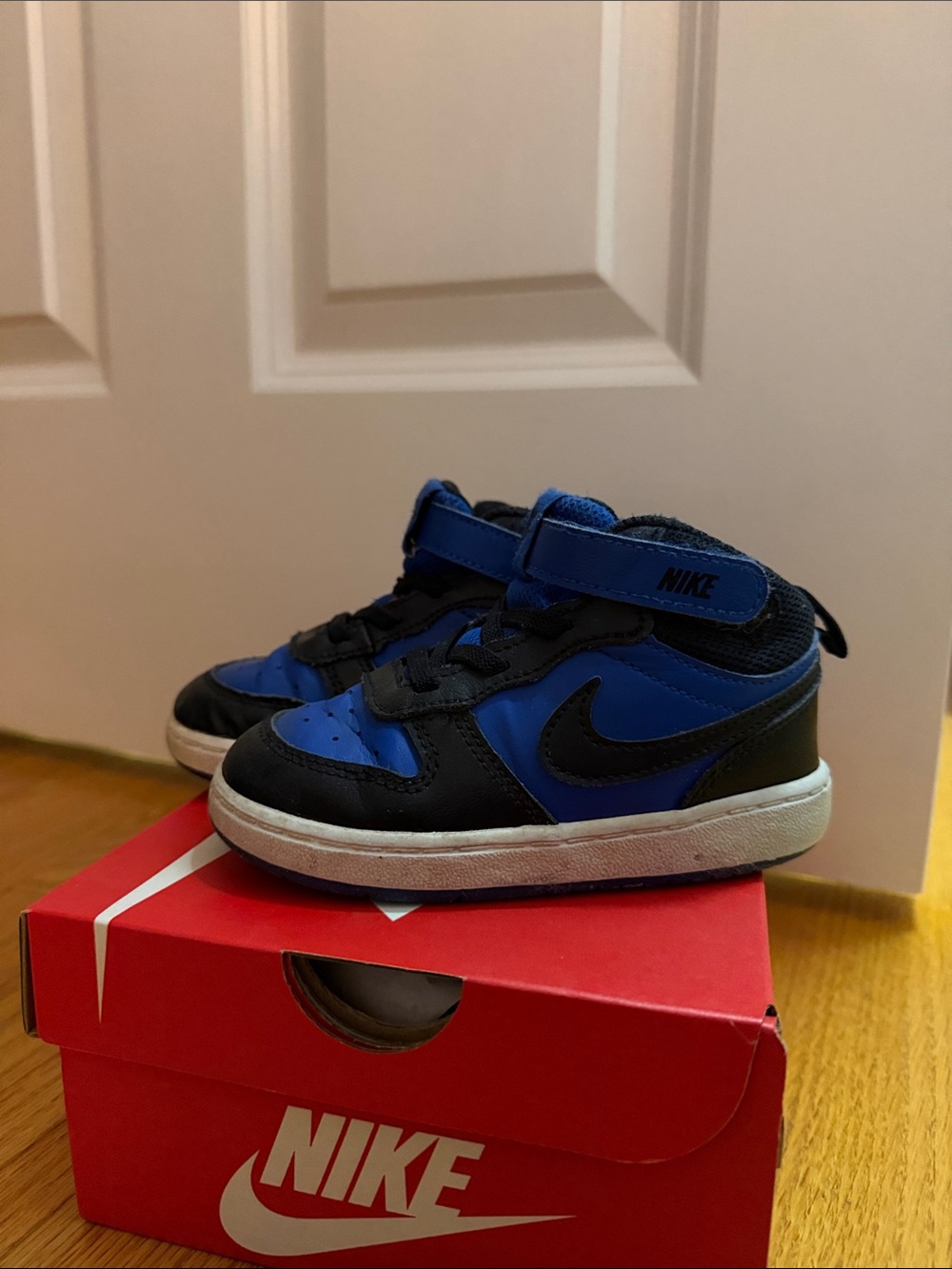 Nike Kids Blue and Black High-Top Sneakers